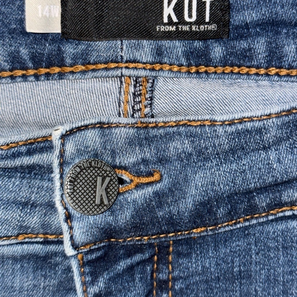 Kut from the Kloth Blue Straight Leg Women's Jeans - Picture 9 of 15